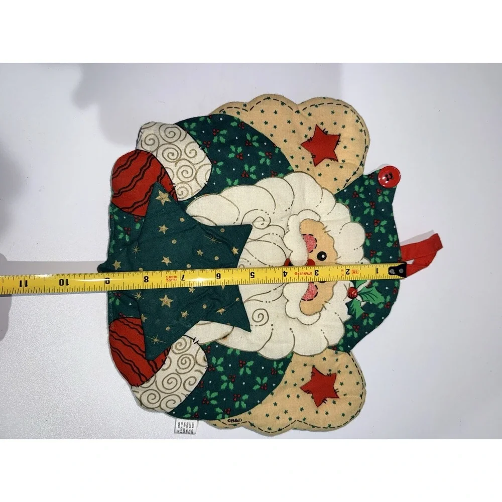 Handmade Christmas Santa‎ Potholder Vintage Decor B&D Wall Hanging E